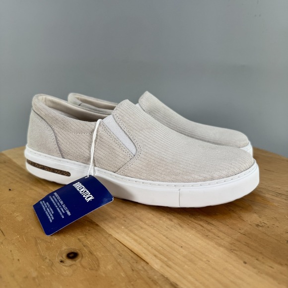 Birkenstock Shoes - Birkenstock Oswego 38 Womens Size 7 Narrow Shoes Sandcastle Beige Corduroy Suede